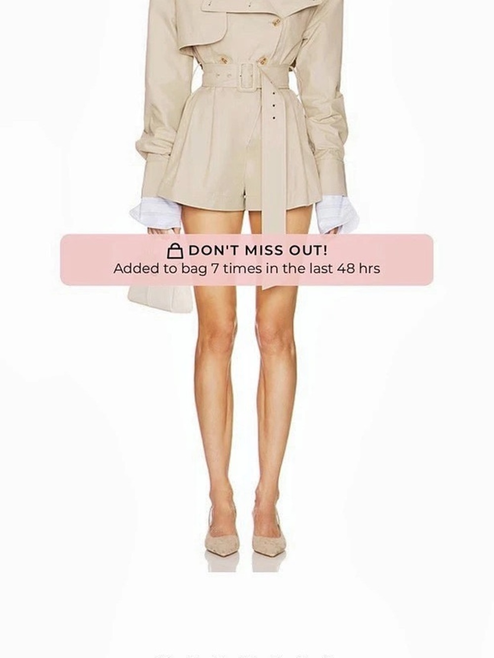 Helsa The Short Trench Jumpsuit in Khaki